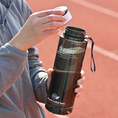 Direct Drinking Portable Water Bottle with Time Marker and Multiple Color Options