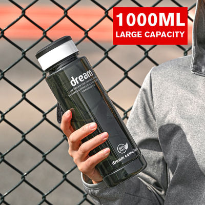 Direct Drinking Portable Water Bottle with Time Marker and Multiple Color Options