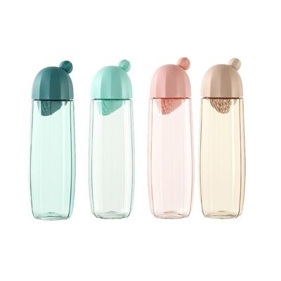 Telescopic Handle Plastic Water Bottle With Tea Filter for Children's Hydration Needs