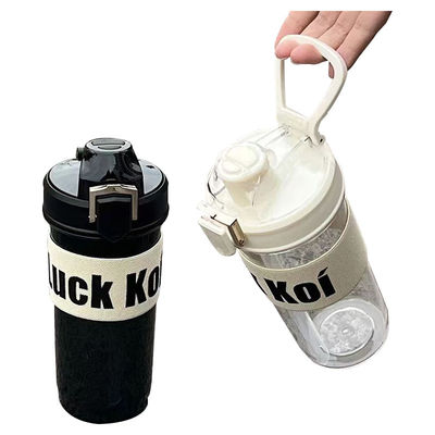 Direct Drinking Water Bottles with Handle and Sleeve 600ml Capacity BPA Free Material