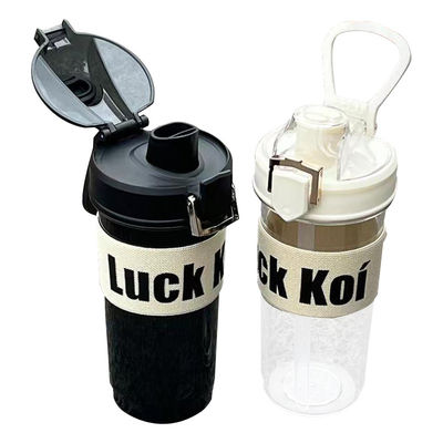 Direct Drinking Water Bottles with Handle and Sleeve 600ml Capacity BPA Free Material