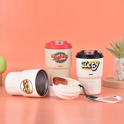 350ml Cute Design Stainless Steel Double-Wall Vacuum Insulated Coffee Mug With Lid