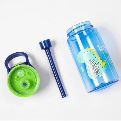 Water Flowing Method Straw Type 500ml BPA Free Tritan Plastic Drink Water Bottle