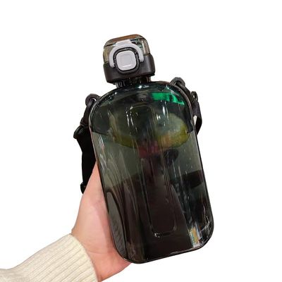 Custom Logo Square Transparent Water Bottles 750ML for Gym Sport Leakproof Plastic