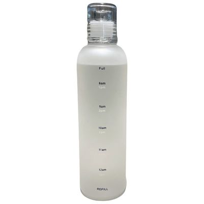 Thermal Insulation 500ML Sports Time Marker Plastic Drinking Water Bottle WITH LID