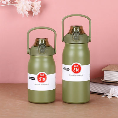Custom Logo Stainless Steel Vacuum Insulated Thermos Flasks Bottle with Bouncing Cap