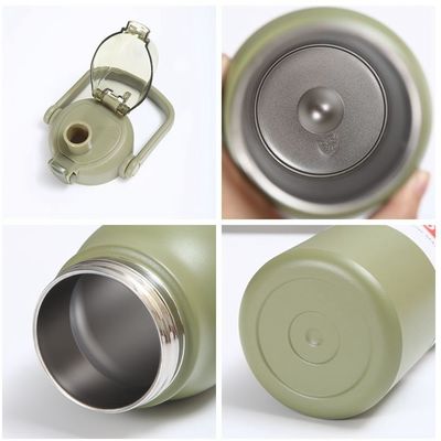 Custom Logo Stainless Steel Vacuum Insulated Thermos Flasks Bottle with Bouncing Cap