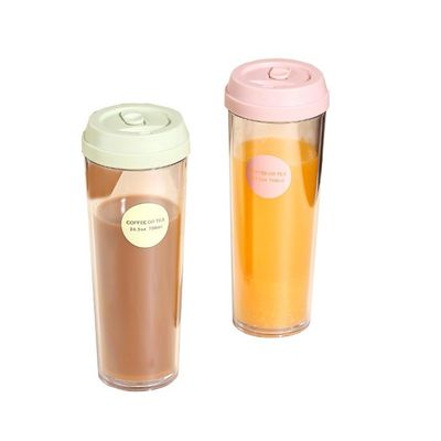 320/420/520ml/700ml Eco-friendly Double Wall Plastic Water Bottle with Leak-proof Lid