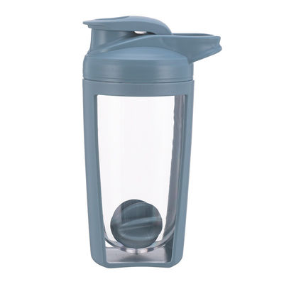 Gym Protein Shaker Bottle 650ml Durable Clear Plastic with Custom Logo and Stirring Ball