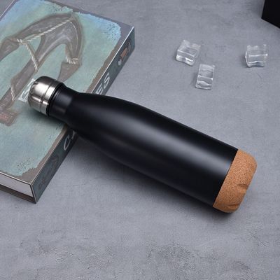 Vacuum Flasks Thermoses 500ml Insulated Stainless Steel Water Bottle With Cork Bottom