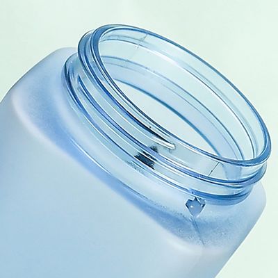 Gym Large Capacity PC Sports Cup Portable BPA-Free Square Shaped Frosted Plastic Water Bottle