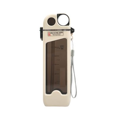 Sample Provide 350ml Portable Plastic Drinking Water Bottle with Scale and Straw