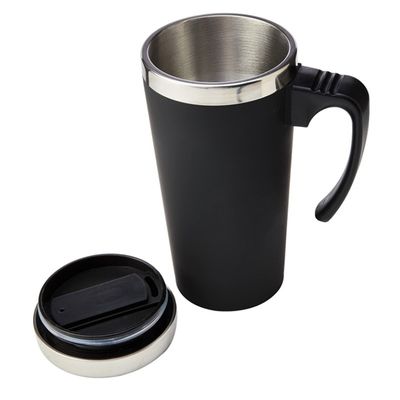 16oz Black Stainless Steel Flask Bottle Ideal in Need of a Durable and Stylish Thermos