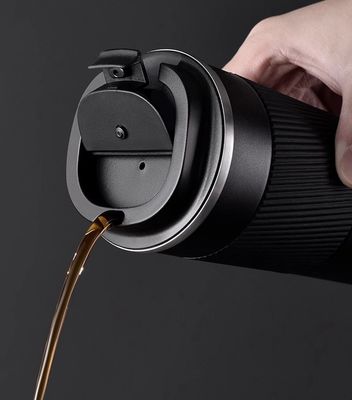 Stainless Steel Water Cup With Screw Lid 380ml 510ml Custom Logo Wide Mouth Coffee Mug