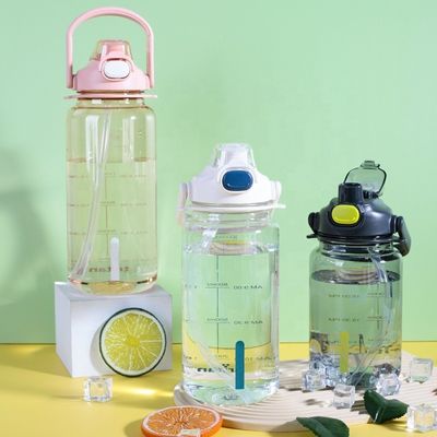 297g Plastic Sport Reusable Motivational Half Gallon Gradient Jug Tritan Water Bottle