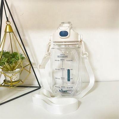 297g Plastic Sport Reusable Motivational Half Gallon Gradient Jug Tritan Water Bottle