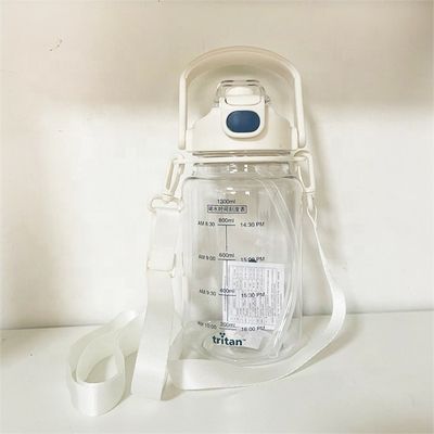 297g Plastic Sport Reusable Motivational Half Gallon Gradient Jug Tritan Water Bottle