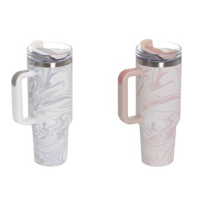 Portable 40oz Stainless Steel Travel Tumbler with Thermal Insulation Performance