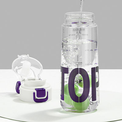 Customised 480ml White Plastic Water Filter Bottle for Sip Pressing Type Water Bottle