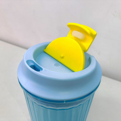 Reusable Plastic Coffee Cup with Lid Durable Tritan Double Wall Water Bottle