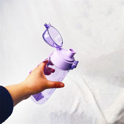 Tritan 600ml Purple Water Bottle Plastic Sport Drinking Bottle With Handle Rope for Gym