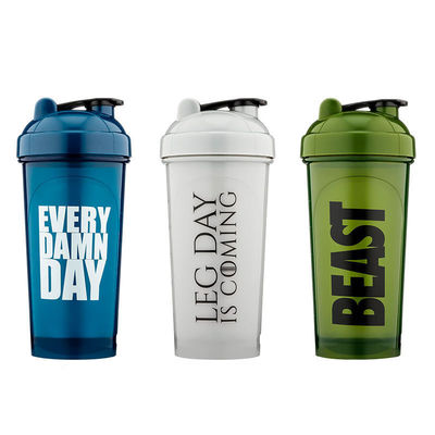 Customer Logo Gym Shaker 400ml 600ml Gym Sport Water Bottle Plastic Protein Shaker Cup
