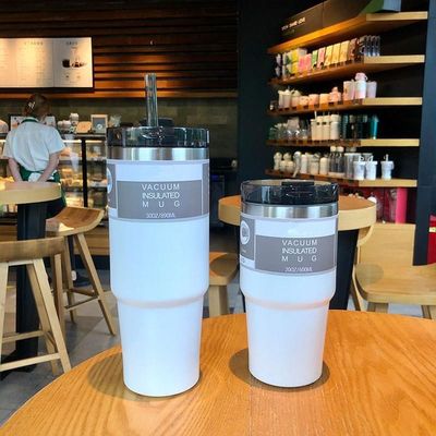 Portable Thermos Bottles with Straws Custom 20 oz /30 oz Stainless Steel Insulated Water Cup