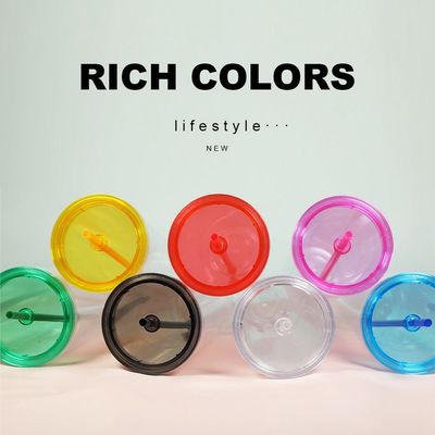24oz Acrylic Double Wall Cold Tumbler Customized Color Plastic PP Cup for Party Supplies