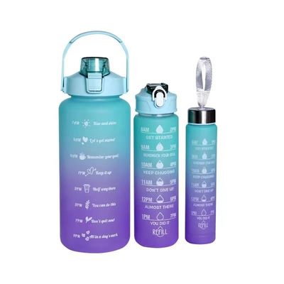 Hot Children 3 In 1 Set Bottle With Straw For Kids School 2000ml 900ml 300ml Capacity