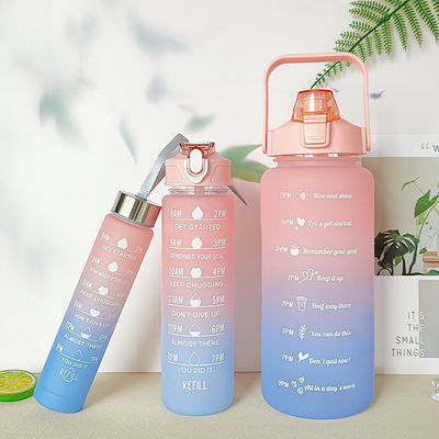 Hot Children 3 In 1 Set Bottle With Straw For Kids School 2000ml 900ml 300ml Capacity