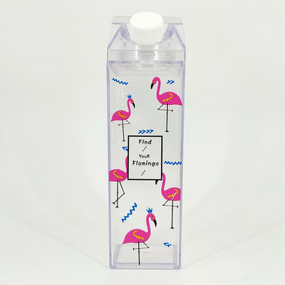 Contemporary 17oz 500ml Food Grade Plastic Outdoor Clear Milk Square Carton Water Bottle