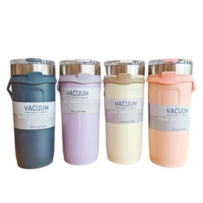 Customized Logo Acceptable Stainless Steel Outdoor Travel Cup with Silicone Rope