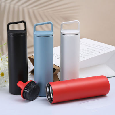Stocked 480ml/600ml Stainless Steel Thermos Bottle Double Wall Custom Pattern Portable Leakproof Hot Kettle