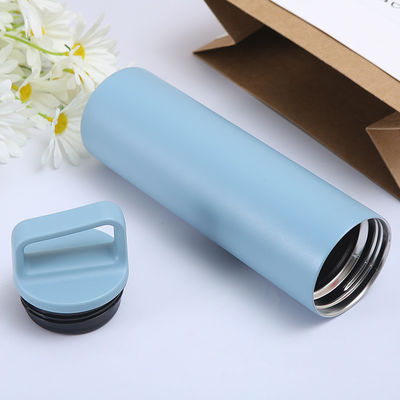 Stocked 480ml/600ml Stainless Steel Thermos Bottle Double Wall Custom Pattern Portable Leakproof Hot Kettle