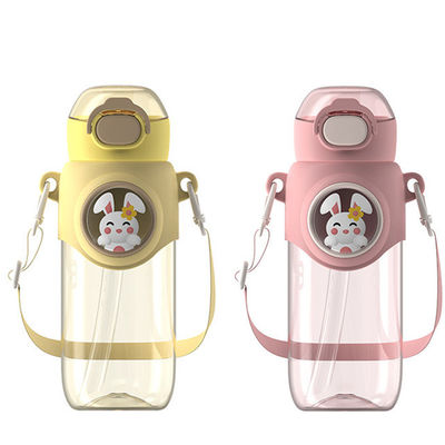 2023 Trending Plastic Water Bottle with Double Spout and Long Straw Unisex Stocked