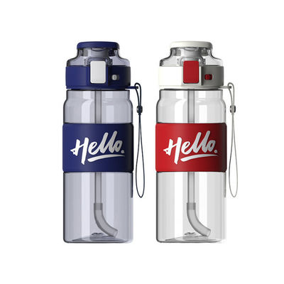 Straw Type Water Bottles Custom Direct Drinking Eco Empty Plastic Bottles with Handle