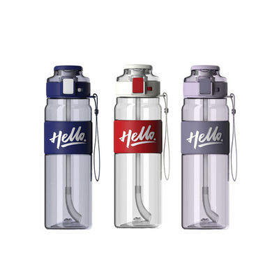 Direct Drinking Flip Straw Water Bottle with 680ml and 860ml Capacity Tritan Plastic
