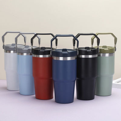 20oz 30oz Tumbler Vacuum Insulated Travel Thermos Flask With Lid And Handle MUGS