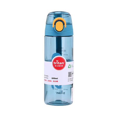 600ml Tritan Transparent Water Bottle Plastic Sport Drinking Bottle With Handle Lid