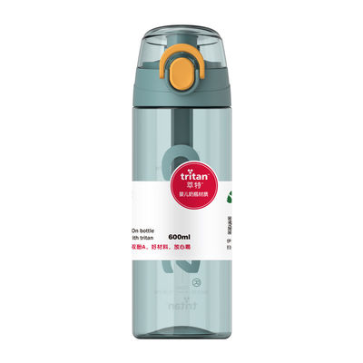600ml Tritan Transparent Water Bottle Plastic Sport Drinking Bottle With Handle Lid