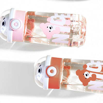 Portable Eco Friendly Bpa Free Clear Tritan Drinking Plastic Bear Water Bottle With Straw for Kids