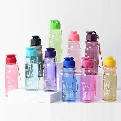 500ML Eco Friendly Bpa Free Plastic Drinking Water Bottle With Rope Handle For Travel