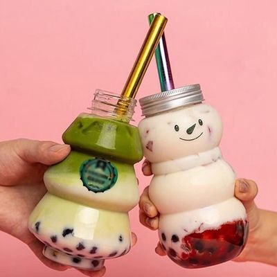 Party Occasion Christmas Tree Shaped Water Bottle 500ml 300ml for Milk Tea Coffee