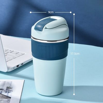 Custom Logo 350ml 480ml 316 Stainless Steel Water Bottle with Silicone Cover and Straw