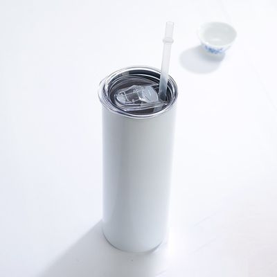 20oz/30oz Customized Color Sublimation Blank Stainless Steel Skinny Straight Tumbler Cups With Straw