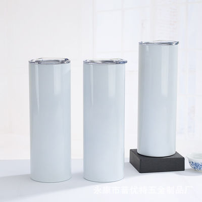20oz/30oz Customized Color Sublimation Blank Stainless Steel Skinny Straight Tumbler Cups With Straw