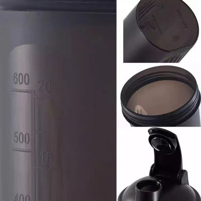 700ml Tritan Plastic Shaker Cup with Stainless Ball and Handle Custom Logo Printing