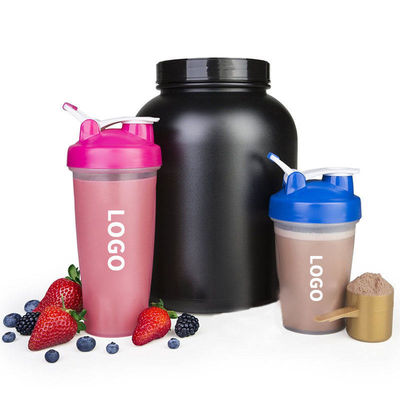 700ml Tritan Plastic Shaker Cup with Stainless Ball and Handle Custom Logo Printing