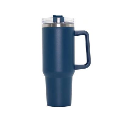Large Capacity Stainless Steel Sports Cup 40oz Colorful Mugs With Straws And Handgrip