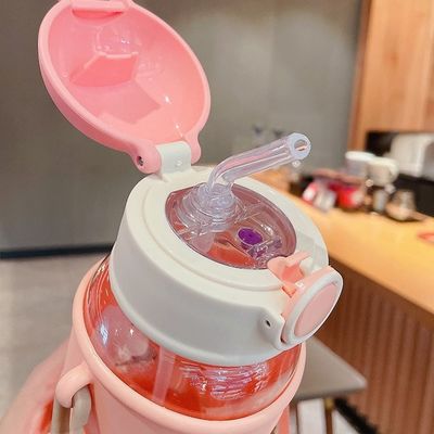 Portable 620ml 3D Sticker Plastic Water Bottle Cute Bear Bottle for Kids and Students